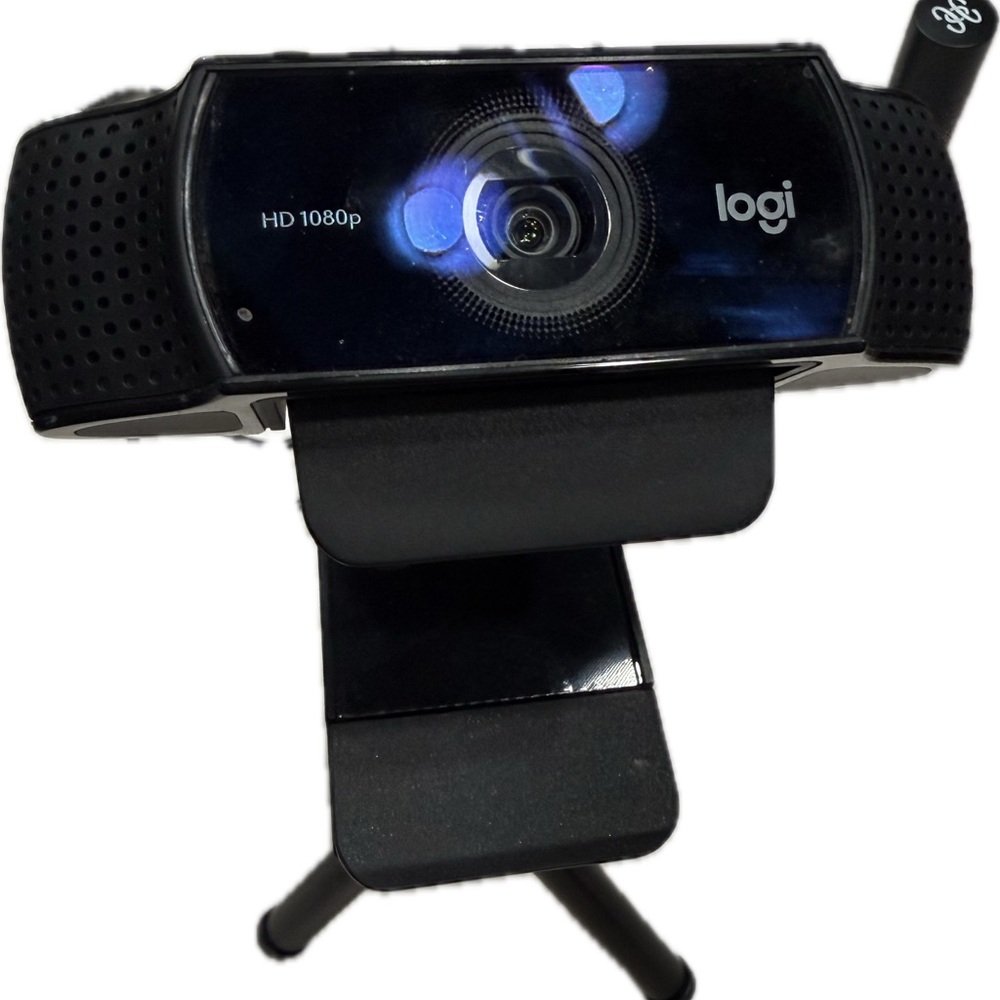 Logitech HD 1080p Black Webcam with Blue Accents